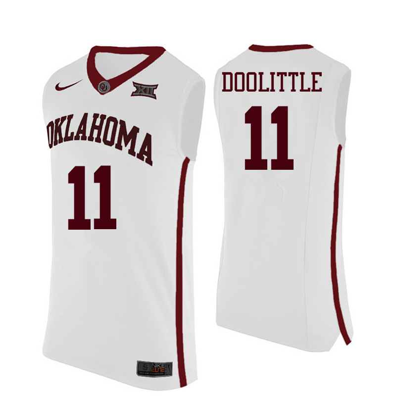 Oklahoma Sooners #11 Kristian Doolittle College Basketball Jerseys-White